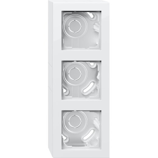 Gira AP-Gehäuse 106329 3f.+Rahmen E2 reinweiß