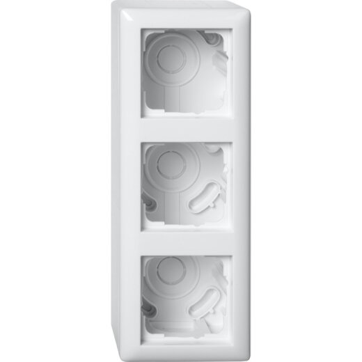 Gira AP-Gehäuse 106303 3f.+Rahmen Standard 55 reinweiß