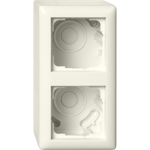 Gira AP-Gehäuse 106201 2f.+Rahmen Standard 55 cremeweiß
