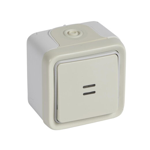 Legrand Tastereinsatz 69762 1polig bel. Feuchtr AP weiss