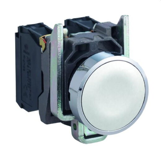 Schneider Electric Drucktaster XB4BA11 Flach weiss