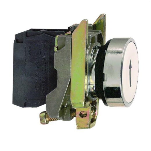 Schneider Electric Drucktaster XB4BA3341 Flach weiss Pfeil Hoch