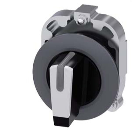 Siemens Knebelschalter beleuchtbar 30mm rund Metall matt weiß 3SU1062-2DN60-0AA0