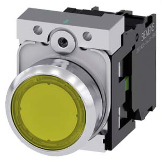 Siemens Drucktaster beleuchtet 22mm rund rot 1S 3SU1156-0AB30-1BA0