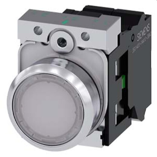 Siemens Drucktaster beleuchtet 22mm rund weiss 1S 3SU1153-0AB60-3BA0