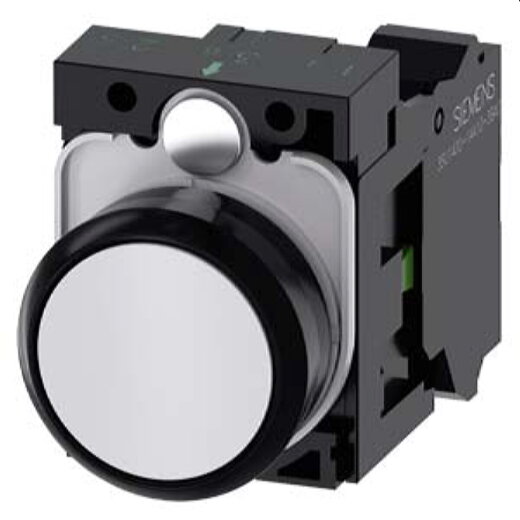 Siemens Drucktaster 22mm rund weiss 1S 3SU1100-0AB60-3BA0