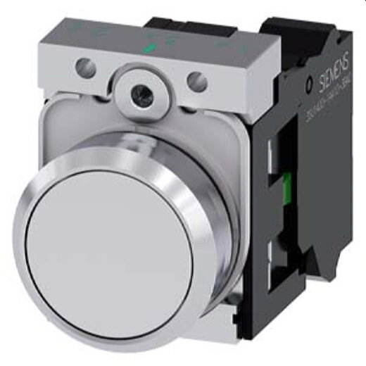 Siemens Drucktaster 22mm rund weiss 1S 3SU1150-0AB60-3BA0