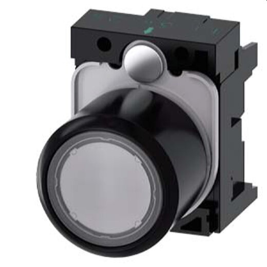 Siemens Drucktaster beleuchtet 22mm rund klar 3SU1201-0EB70-0AA0