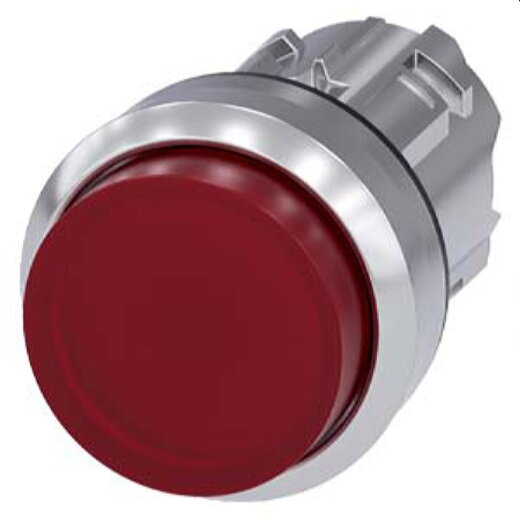 Siemens Drucktaster beleuchtet 22mm rund rot 3SU1051-0BB20-0AA0