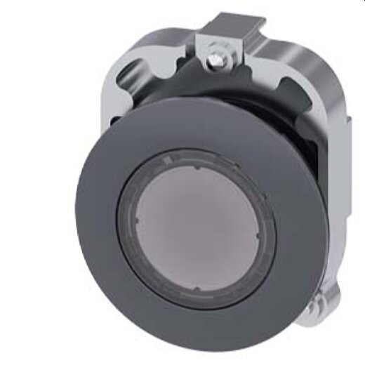Siemens Drucktaster beleuchtet 30mm rund Metall matt klar 3SU1061-0JB70-0AA0