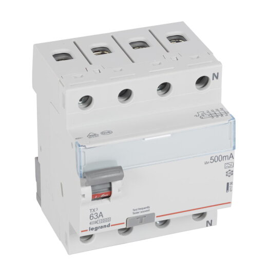 Legrand FI-Schutzschalter, FI TX3 63/0,5A 4polig