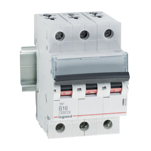 Legrand Leitungsschutzschalter, Automat TX3 B16A 3polig 6kA 3M