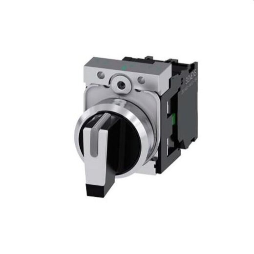Siemens Knebelschalter beleuchtbar 22mm rund schwarz weiss