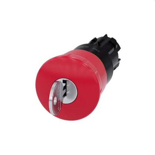 Siemens Not-Aus-Pilztaster 22mm rund rot mit Schloss RONIS 3SU1000-1HF20-0AA0