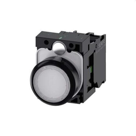 Siemens Drucktaster beleuchtet 22mm rund weiss 1S 3SU1102-0AB60-1BA0