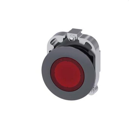Siemens Drucktaster beleuchtet 30mm rund Metall matt rot 3SU1061-0JB20-0AA0