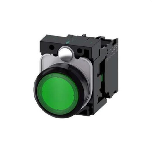 Siemens Drucktaster beleuchtet 22mm rund gruen 1S 3SU1102-0AB40-1BA0