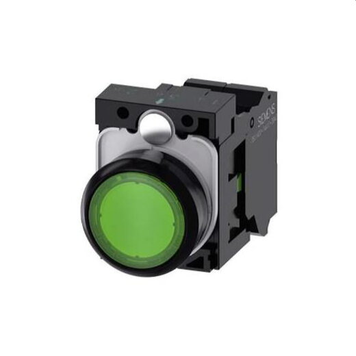 Siemens Drucktaster beleuchtet 22mm rund gruen 1S 3SU1102-0AB40-3BA0