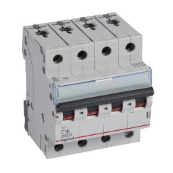Legrand Leitungsschutzschalter, Automat TX3 C16A 4polig...