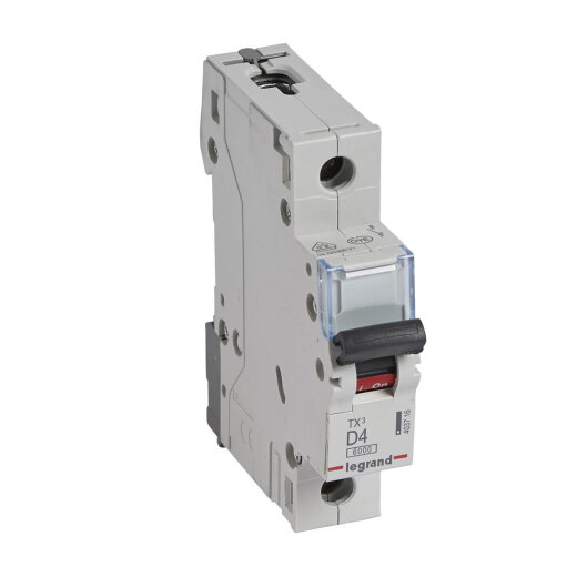 Legrand Leitungsschutzschalter, Automat TX3 D4A 1polig 6kA 1M