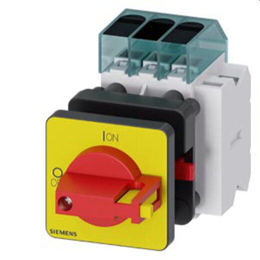 Siemens Lasttrennschalter 3LD3 Iu63A 3pol, 22,0kW rot/gelb 1Ö+1S 3LD3450-1TK13