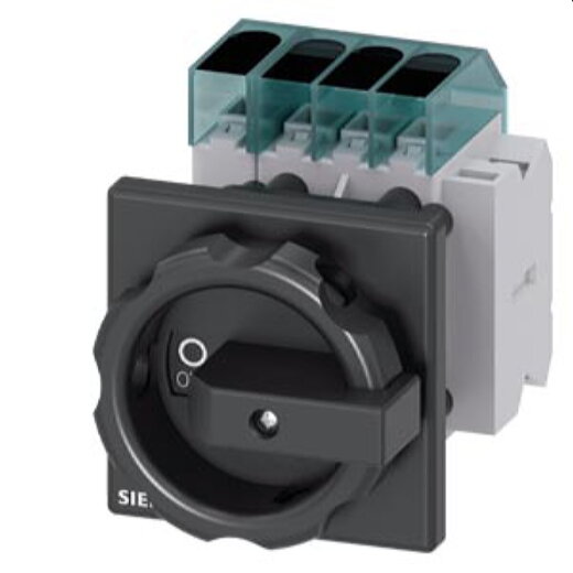 Siemens Lasttrennschalter 3LD3 Iu63A 3p+N 22,0kW schwarz 1Ö+1S 3LD3454-1TL51