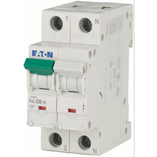 EATON Electric Leitungsschutzschalter PXL-C6/1N C6A 1polig+N