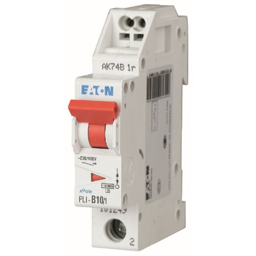 EATON Electric Leitungsschutzschalter PLI-B10/1 B10A 1polig (Steckkl.)
