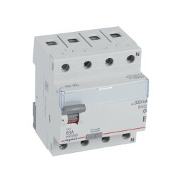 Legrand FI-Schutzschalter, FI TX3 63/0,3A 4polig A-S