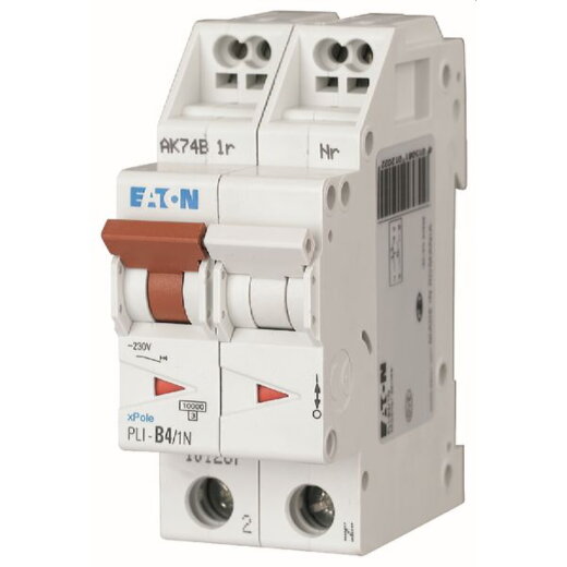EATON Electric Leitungsschutzschalter PLI-B4/1N B4A 1polig+N (Steckkl.)