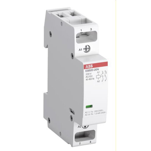 ABB Stotz-Kontakt Installationsschütz ESB20-20N-06 20A 2S/0Ö 230VAC/DC 1SBE121111R0620