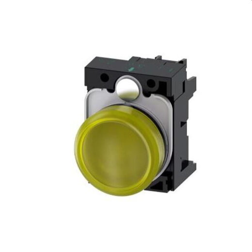 Siemens Leuchtmelder 22mm rund gelb Linse glatt 3SU1102-6AA30-1AA0