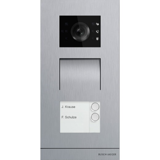 Busch-Jaeger H81381P2-S-03 Video 2fach, edelstahl