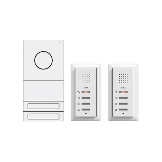 Gira Zweifamilienhauspaket 2407902 ZFH-Paket Audio 106 verkehrsw. 2407902