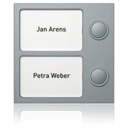 Ritto Portier Tastenmodul 1875220 TwinBus 2Tasten silber