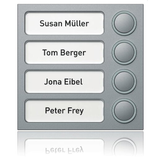 Ritto Portier Tastenmodul 1875420 TwinBus 4Tasten silber