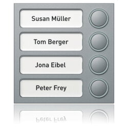 Ritto Portier Tastenmodul 1875420 TwinBus 4Tasten silber