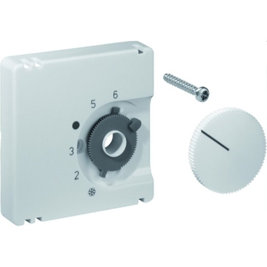 Alre-It Abdeckung für Raumtemperaturregler JZ-001.010 50x50mm glanz perlweiss UN990045