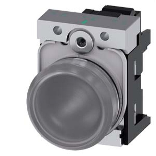 Siemens Leuchtmelder 22mm rund klar Linse glatt 3SU1153-6AA70-3AA0