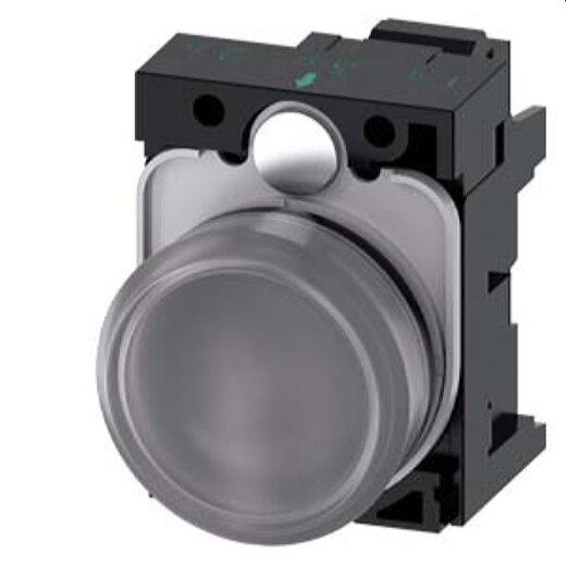 Siemens Leuchtmelder 22mm rund klar Linse glatt 3SU1106-6AA70-3AA0