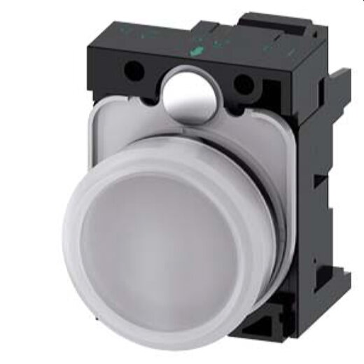 Siemens Leuchtmelder 22mm rund weiss Linse glatt 3SU1103-6AA60-3AA0