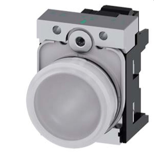 Siemens Leuchtmelder 22mm rund weiss Linse glatt 3SU1153-6AA60-3AA0