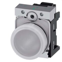Siemens Leuchtmelder 22mm rund weiss Linse glatt...