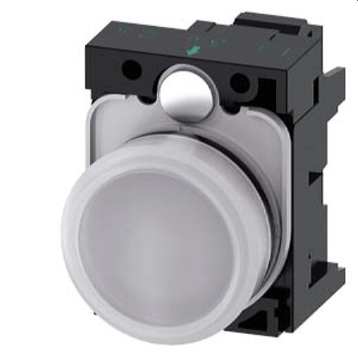 Siemens Leuchtmelder 22mm rund weiss Linse glatt 3SU1102-6AA60-3AA0