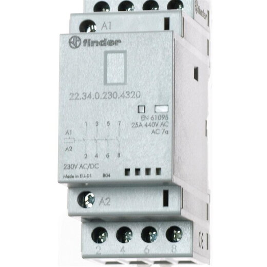 Finder Installationsschütz 2S 2Ö 25A 230V AC 1 STK