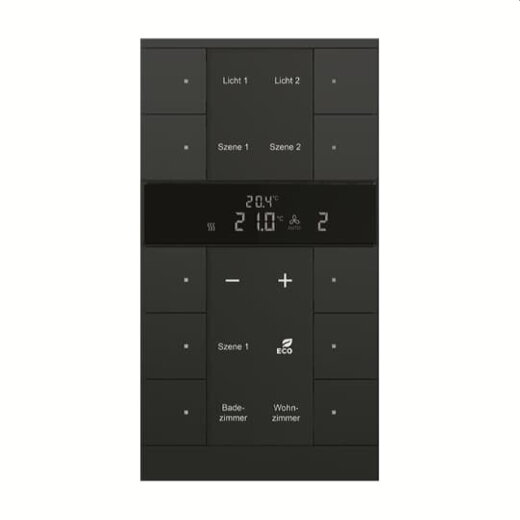 Busch-Jaeger Raumtemperaturregler SBS/U10.0.11-885 HVAC-Slave 10fach, schwarz matt