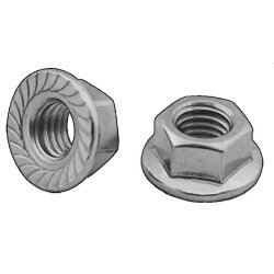 SL Rack Flanschmutter Sechskant m. Sperrverzahnung M10...
