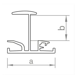 Novotegra Modultragprofil Einlegesystem 30mm Rahmenhöhe 5,40m Alu blank