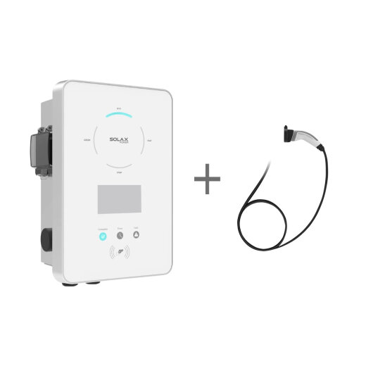 SolaX Wallbox X3-EVC-11KW-PLC Commercial Line LCD Display & Kabel