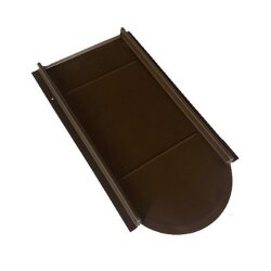 Marzari Metalldachplatte Typ Vario Blechersatzziegel braun